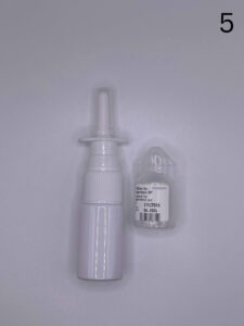 Mixing Instructions 5 water beside nasal bottle